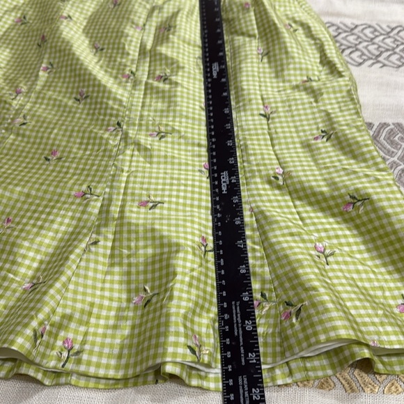 (N4) ABR NEW YORK Women's Two Piece Suit Green, White and Pink Silk  Size 6‎ - Picture 14 of 16